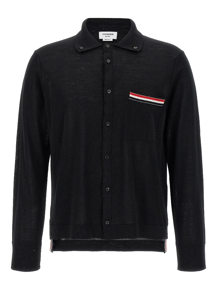 Black Virgin Wool Cardigan