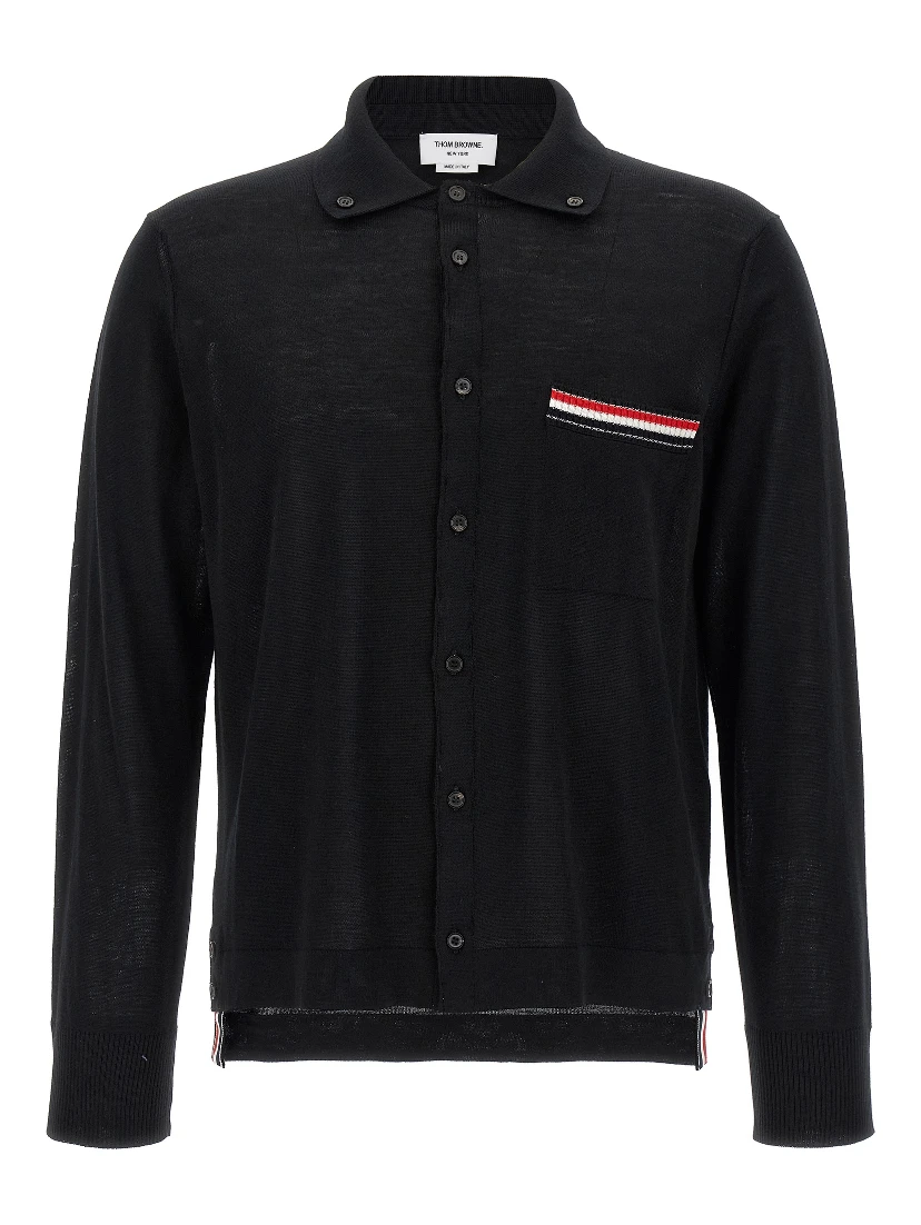Black Virgin Wool Cardigan