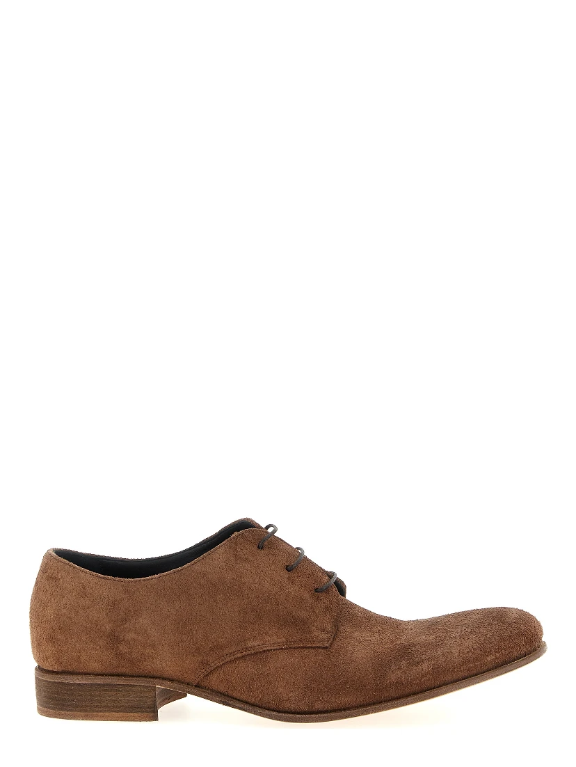 Brown Suede Leather Oxfords And Derbies