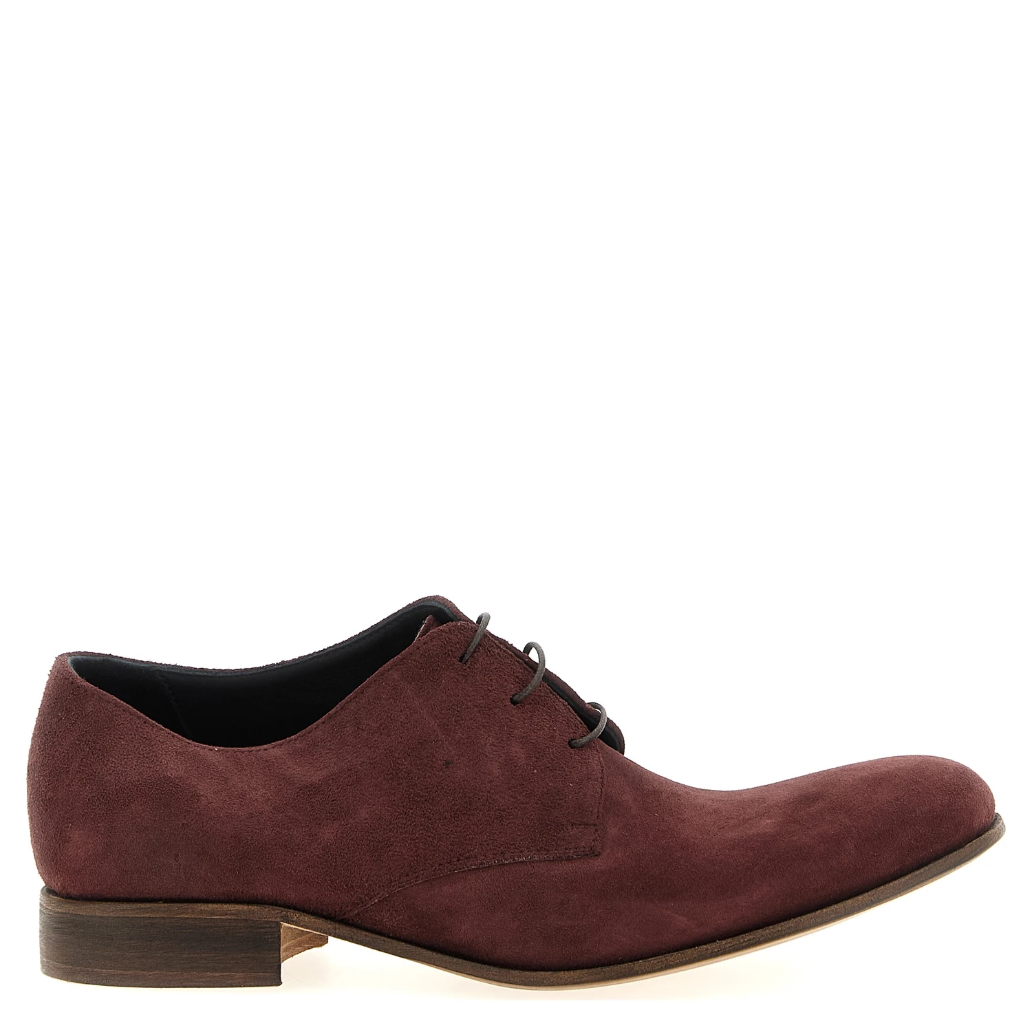 Bordeaux Suede Leather Oxfords And Derbies