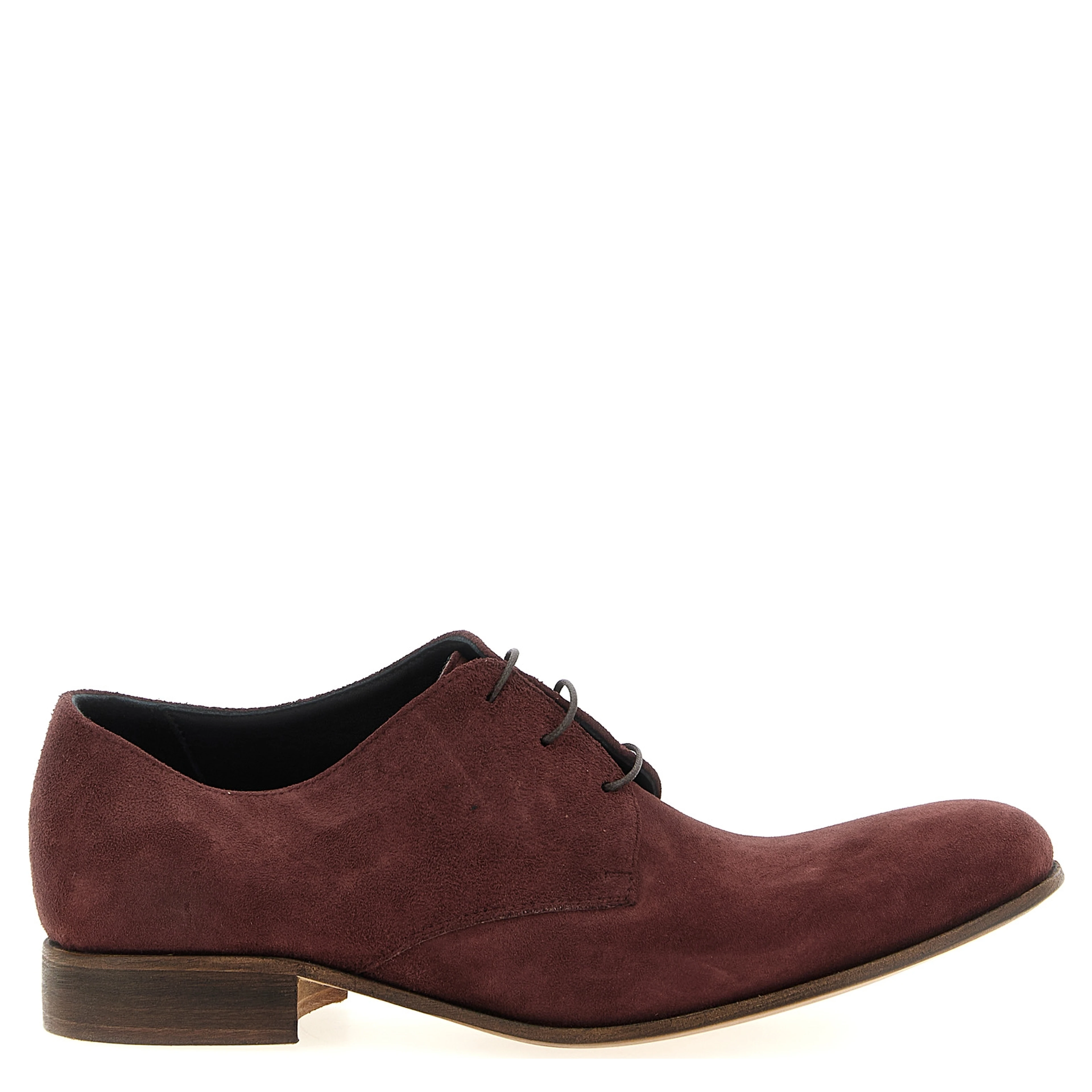 Bordeaux Suede Leather Oxfords And Derbies