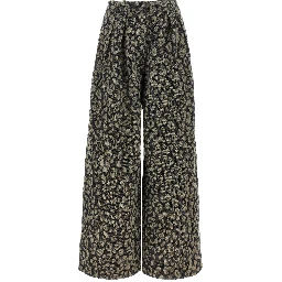 Multicolor Cotton Casual Pants