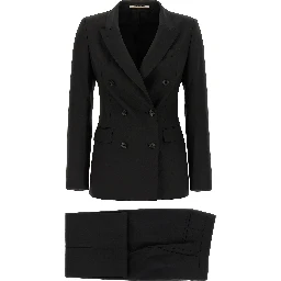 Black Virgin Wool Two-Piece Suit