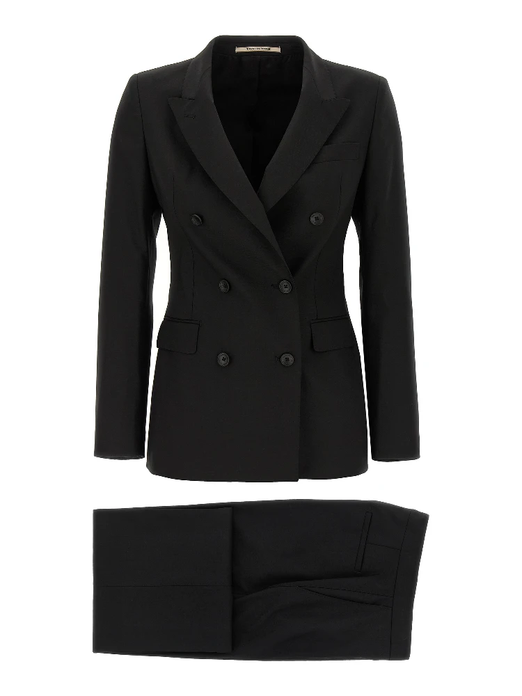Black Virgin Wool Two-Piece Suit
