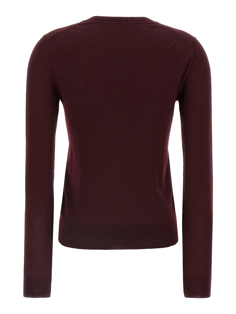 Bordeaux Virgin Wool Cardigan