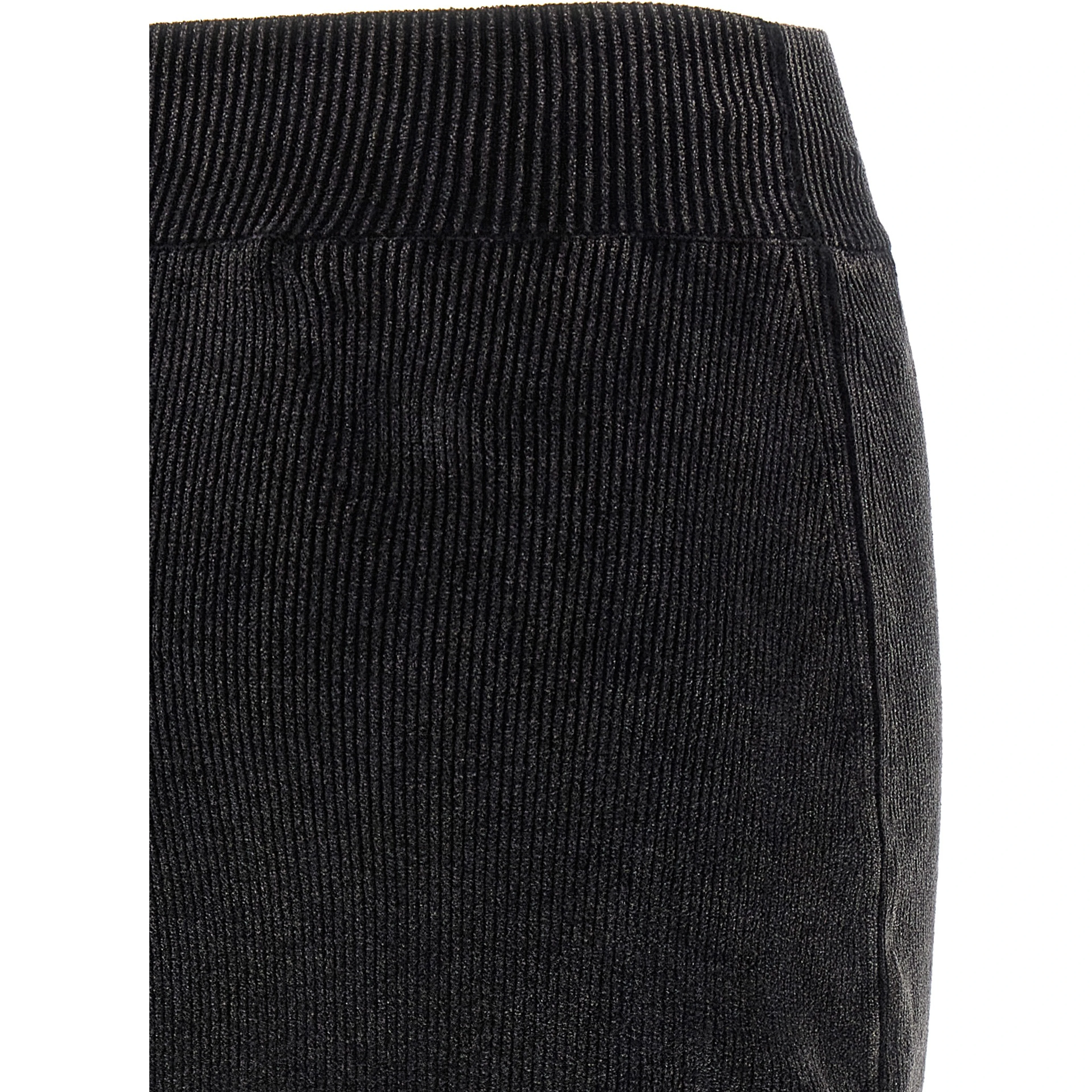 Black Cotton Long Skirt