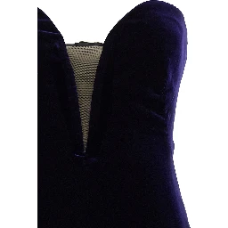 Blue Viscose Midi Dress