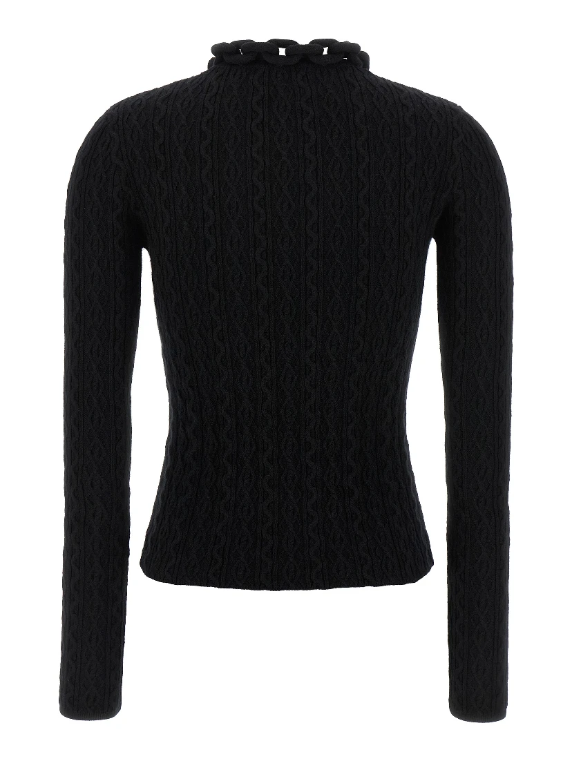 Black Wool Cardigan