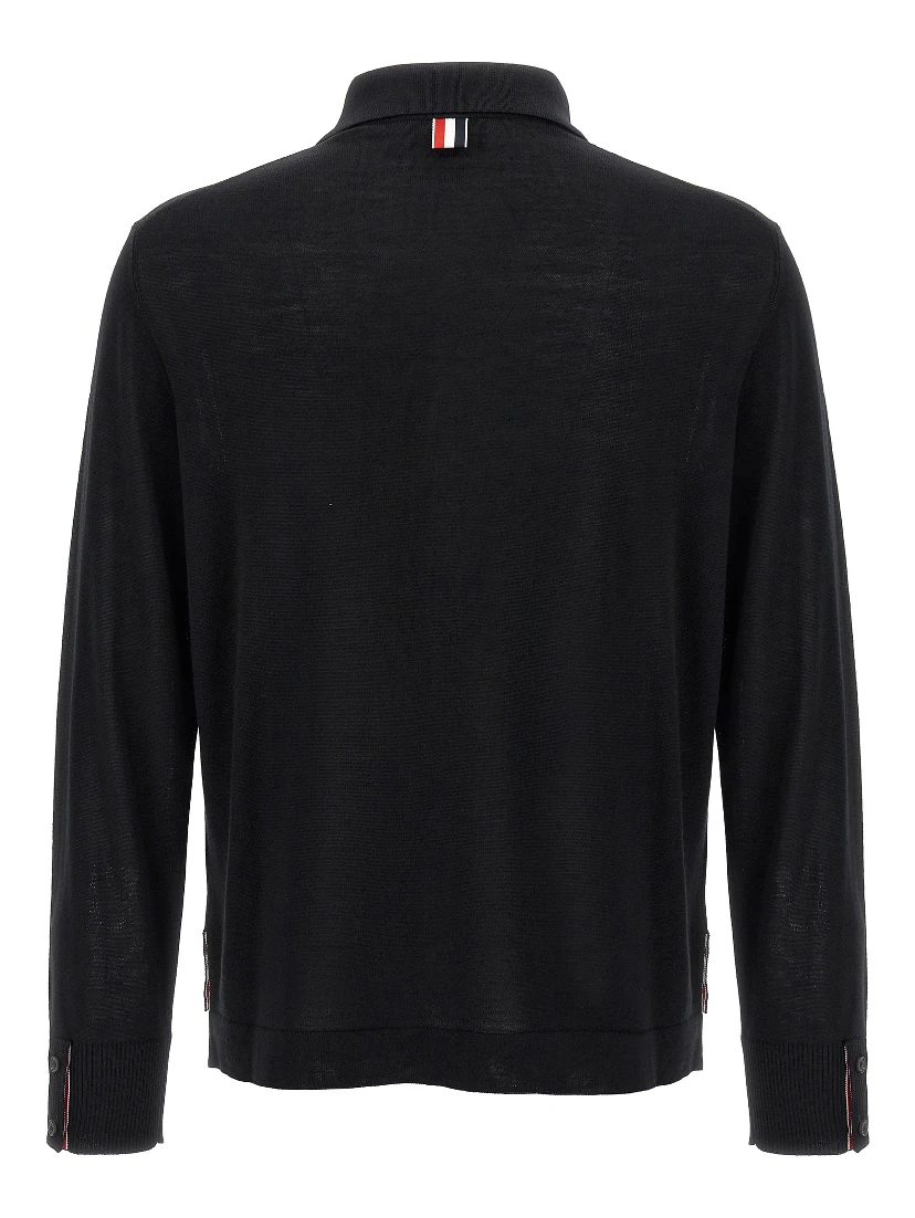 Black Virgin Wool Cardigan