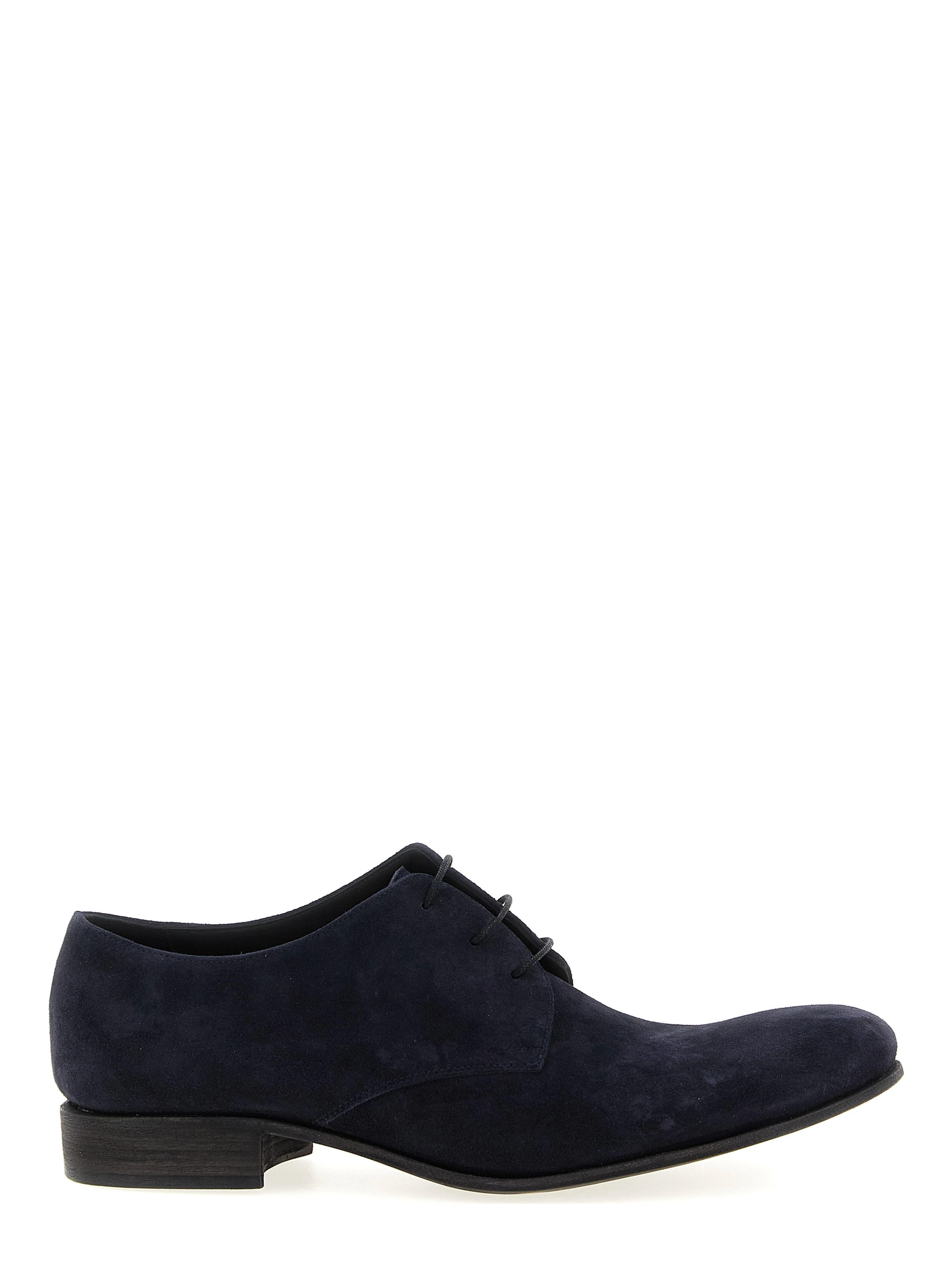 Blue Suede Leather Oxfords And Derbies