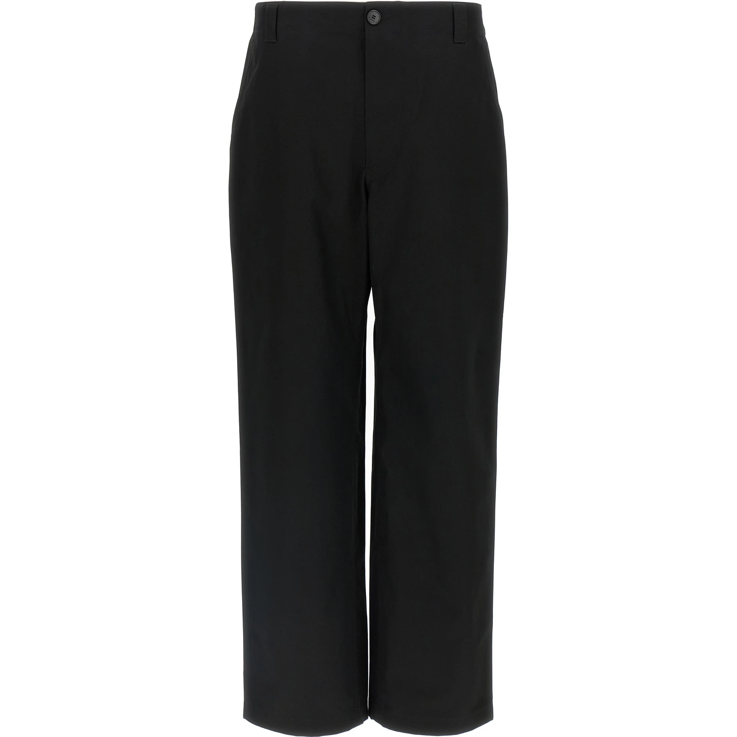 Black Cotton Casual Pants