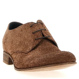 Brown Suede Leather Oxfords And Derbies