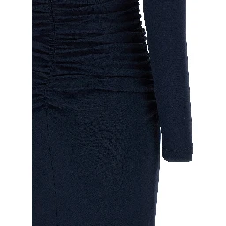Blue Marabou Midi Dress