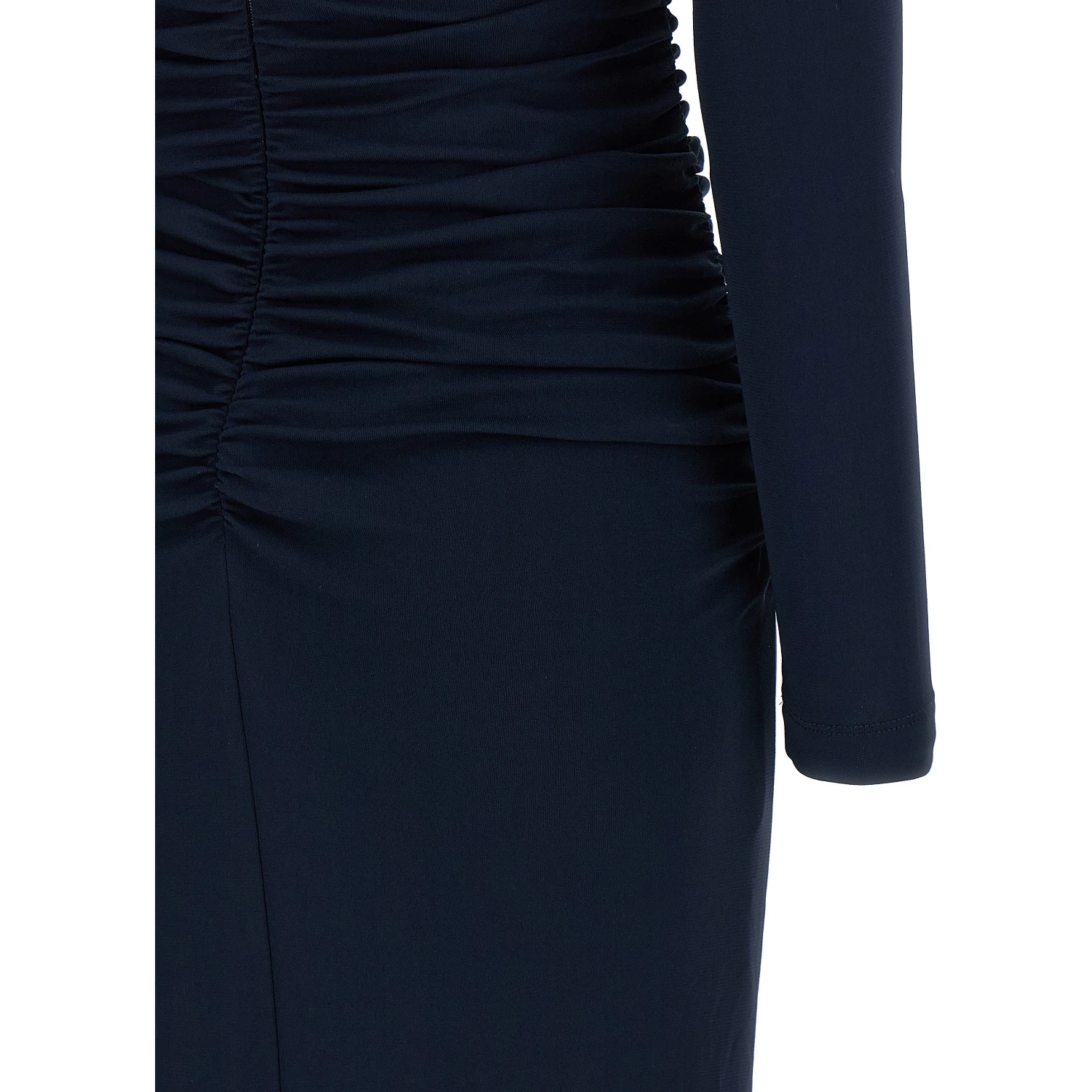 Blue Marabou Midi Dress