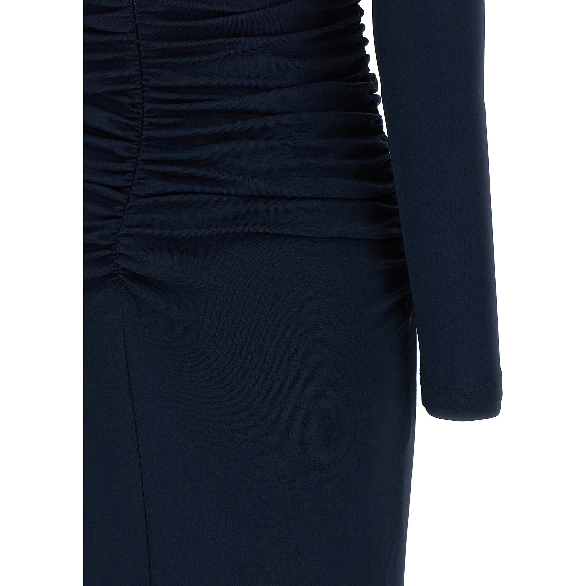 Blue Marabou Midi Dress