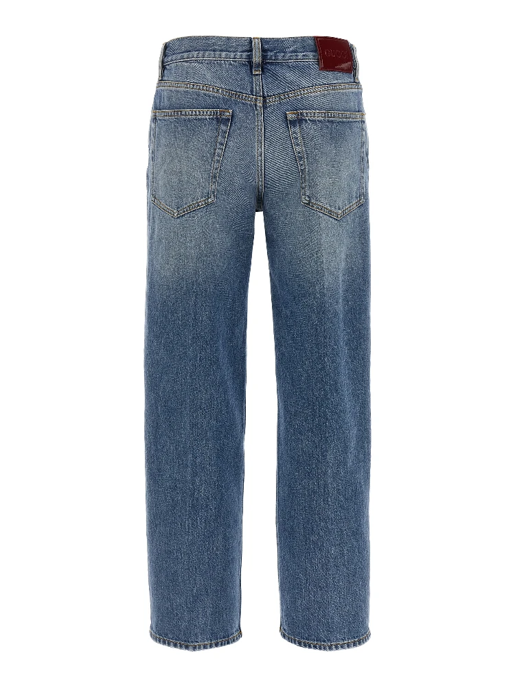 Blue Cotton Straight-Leg Jeans alternative