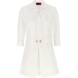 White Cotton Short Dress