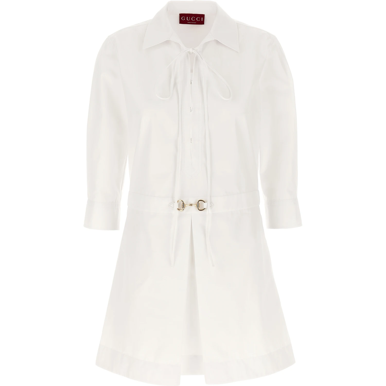 White Cotton Short Dress