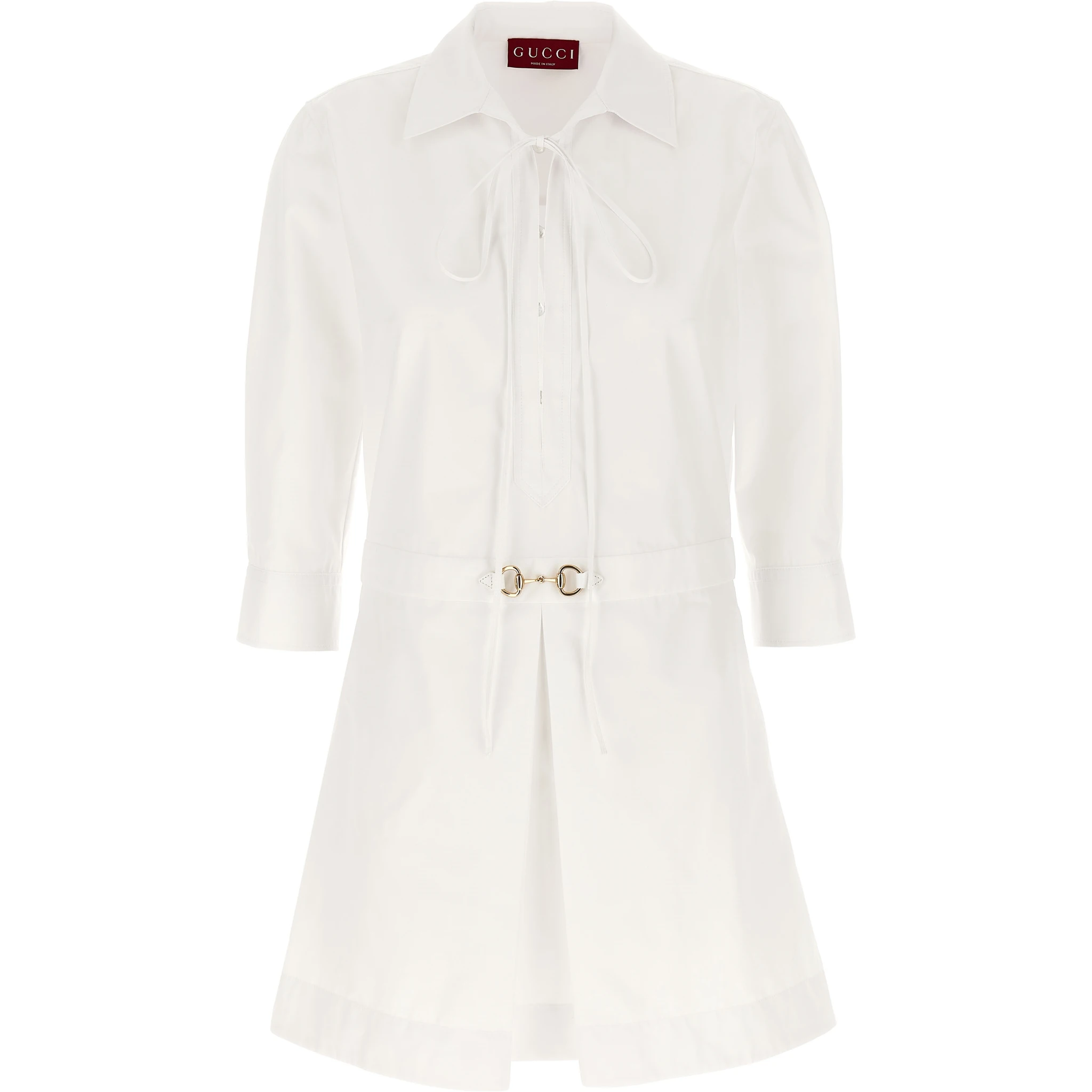 White Cotton Short Dress