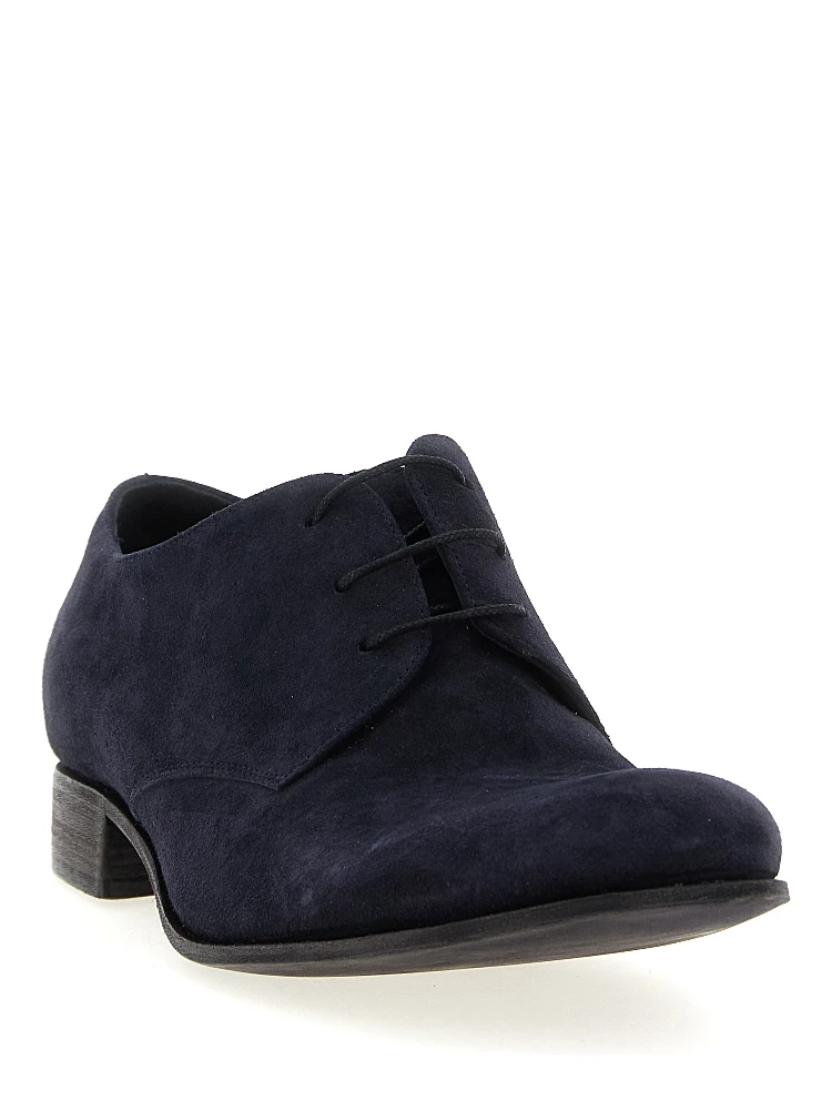 Blue Suede Leather Oxfords And Derbies alternative