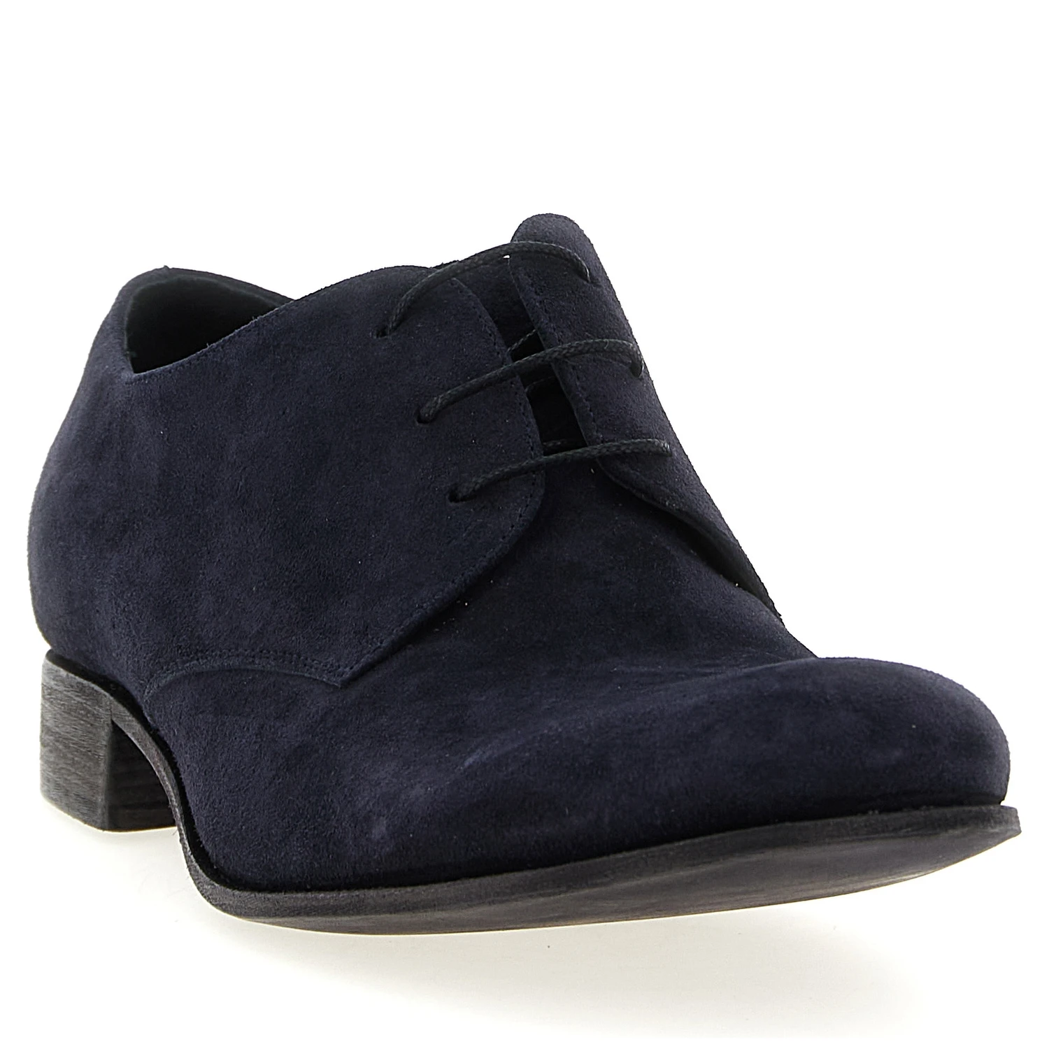Blue Suede Leather Oxfords And Derbies