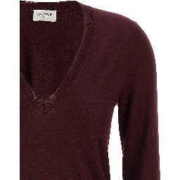 Bordeaux Virgin Wool Cardigan
