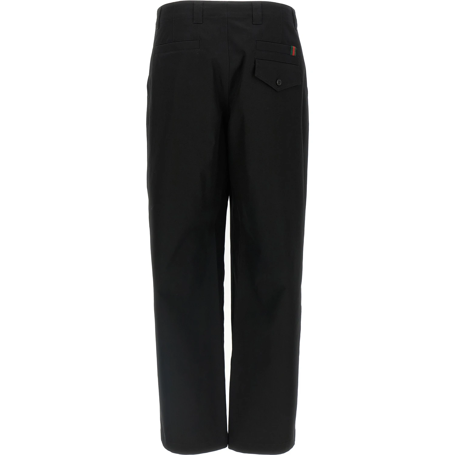 Black Cotton Casual Pants