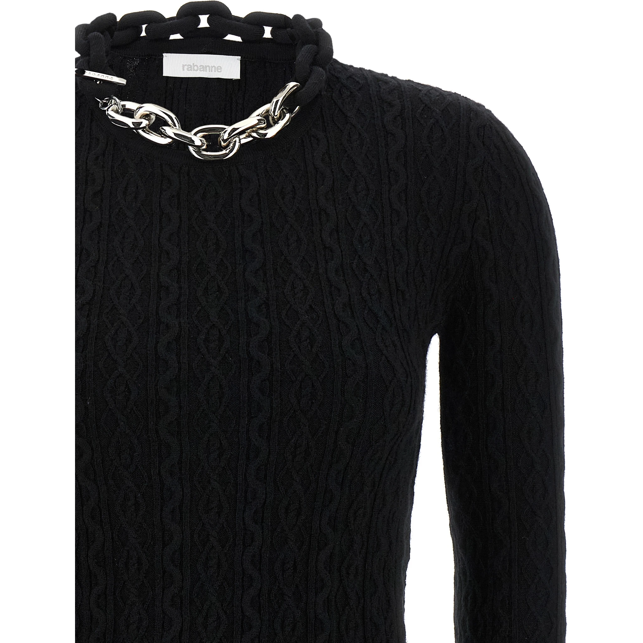 Black Wool Cardigan