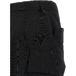 Black Wool Midi Skirt