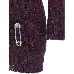 Purple Wool Short Dress