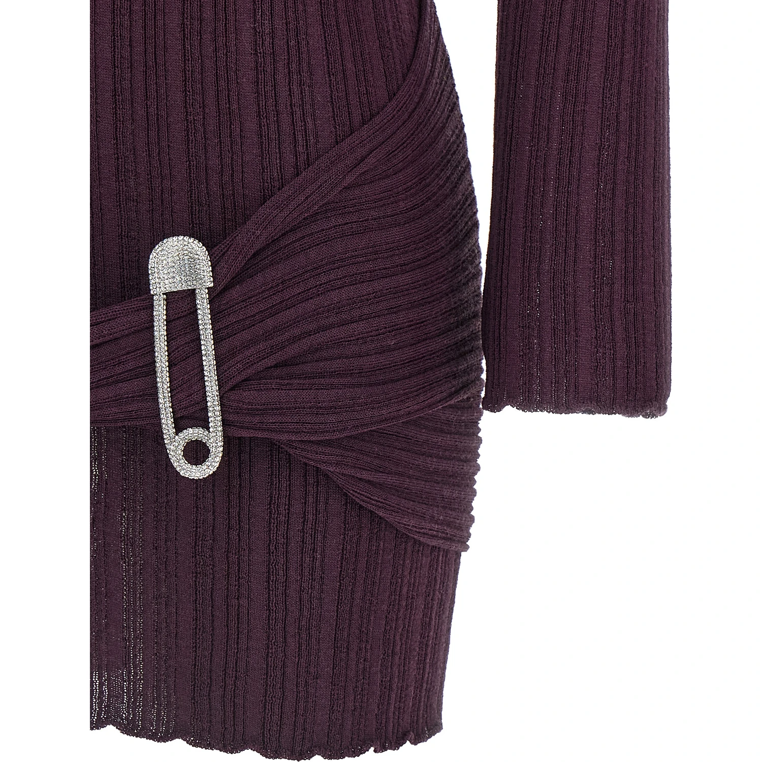 Purple Wool Short Dress