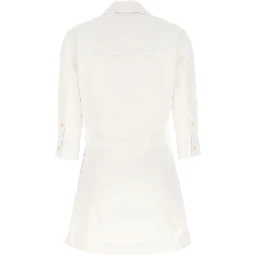 White Cotton Short Dress