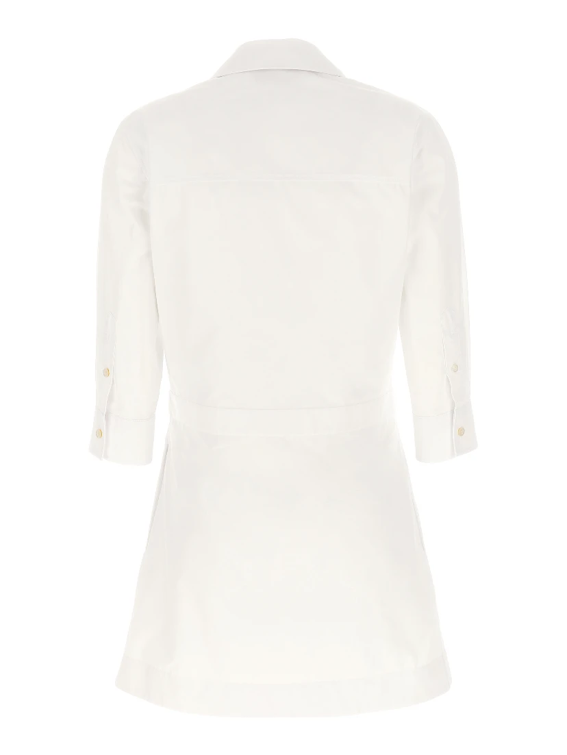 White Cotton Short Dress