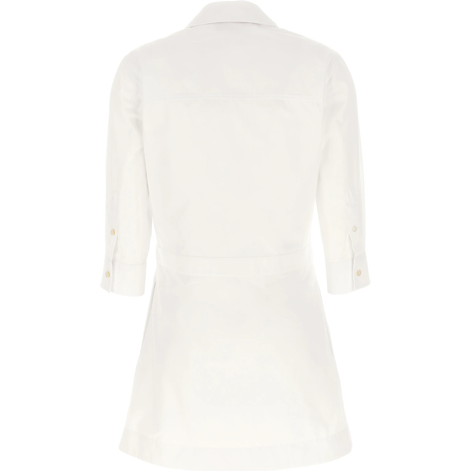White Cotton Short Dress