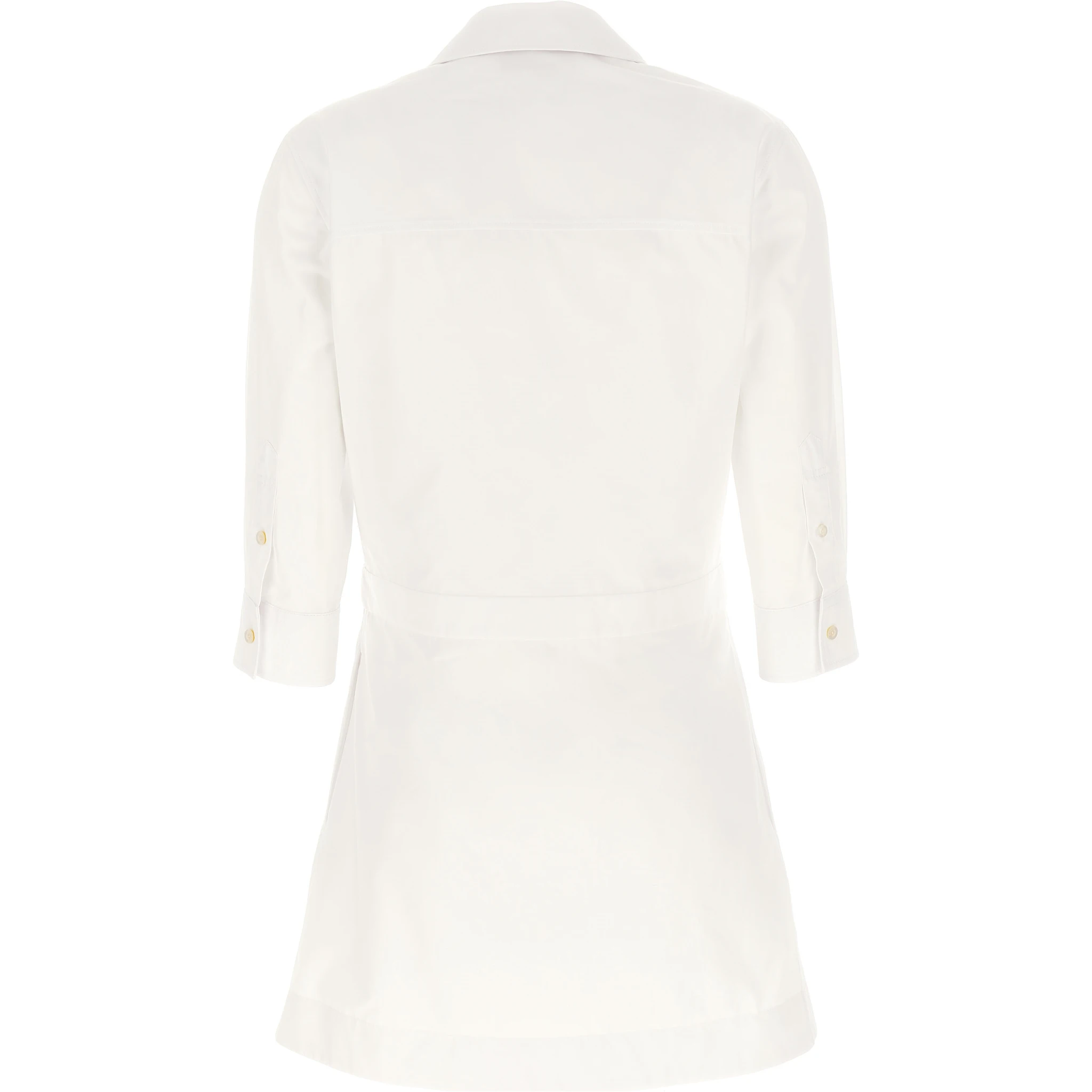 White Cotton Short Dress