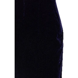 Blue Viscose Midi Dress