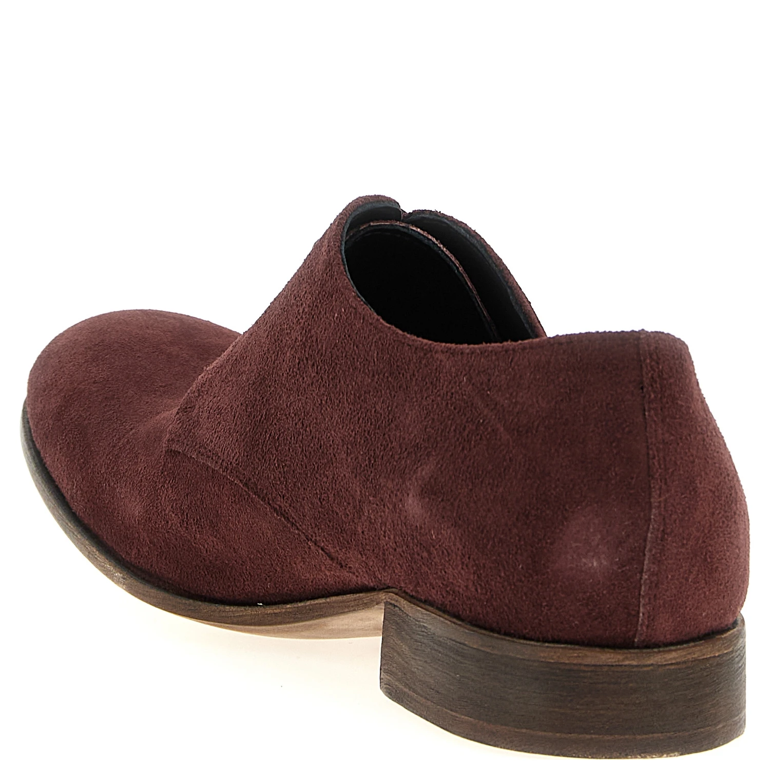 Bordeaux Suede Leather Oxfords And Derbies