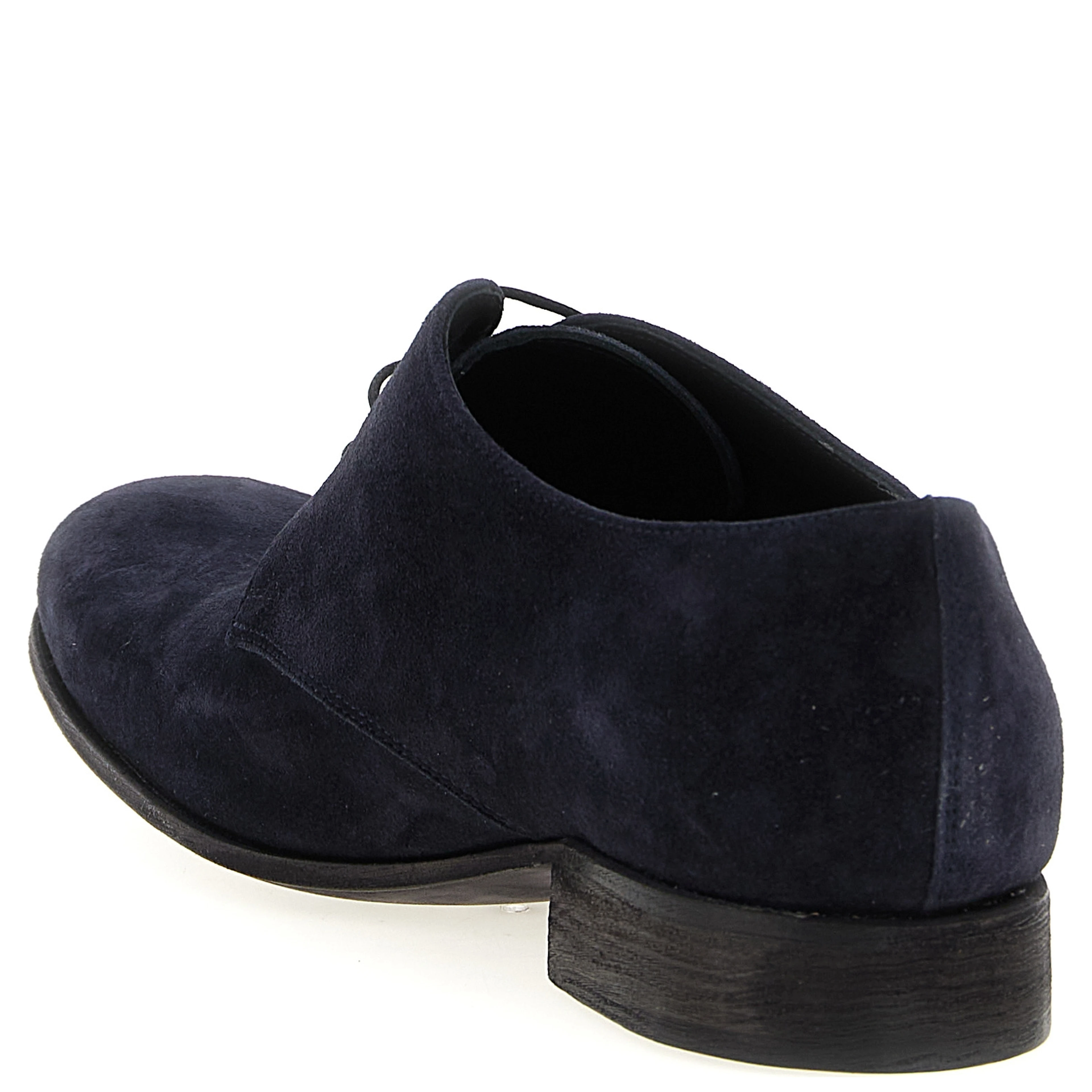 Blue Suede Leather Oxfords And Derbies