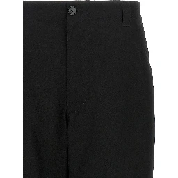 Black Cotton Casual Pants