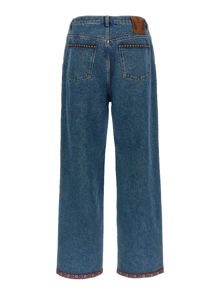 Blue Polyamide Straight-Leg Jeans alternative