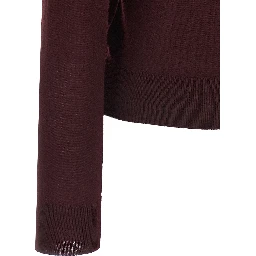Bordeaux Virgin Wool Cardigan