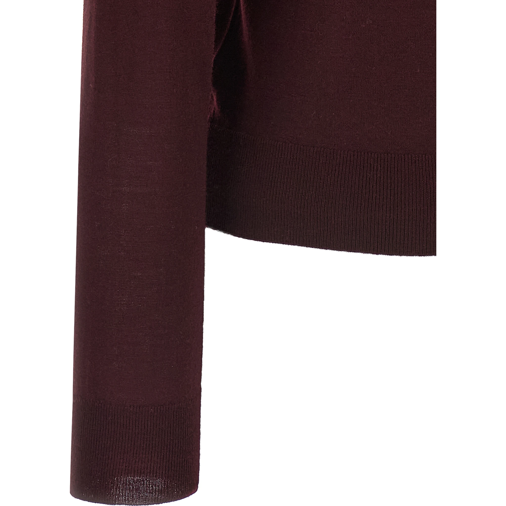 Bordeaux Virgin Wool Cardigan