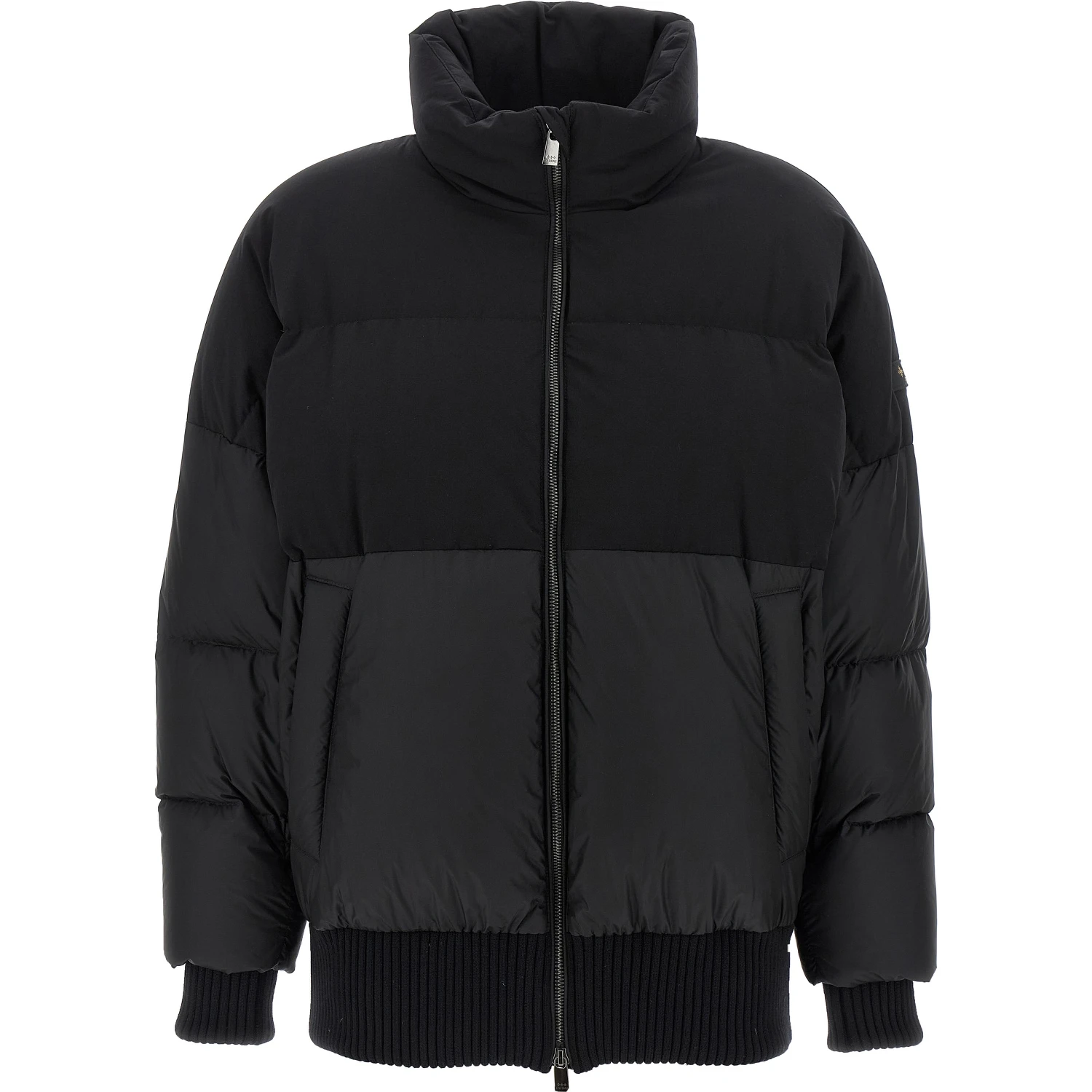 Black Nylon Bomber