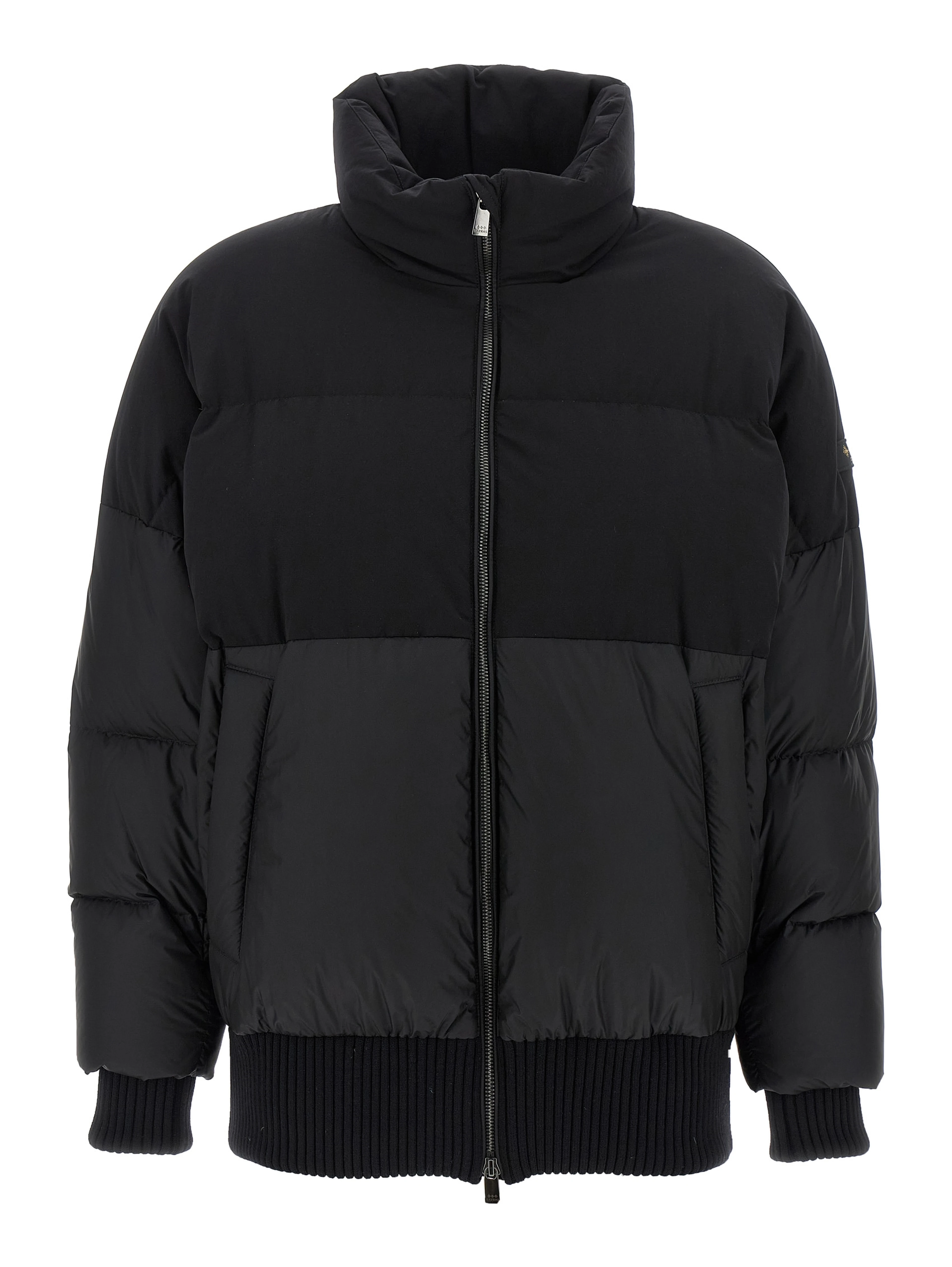 Black Nylon Bomber