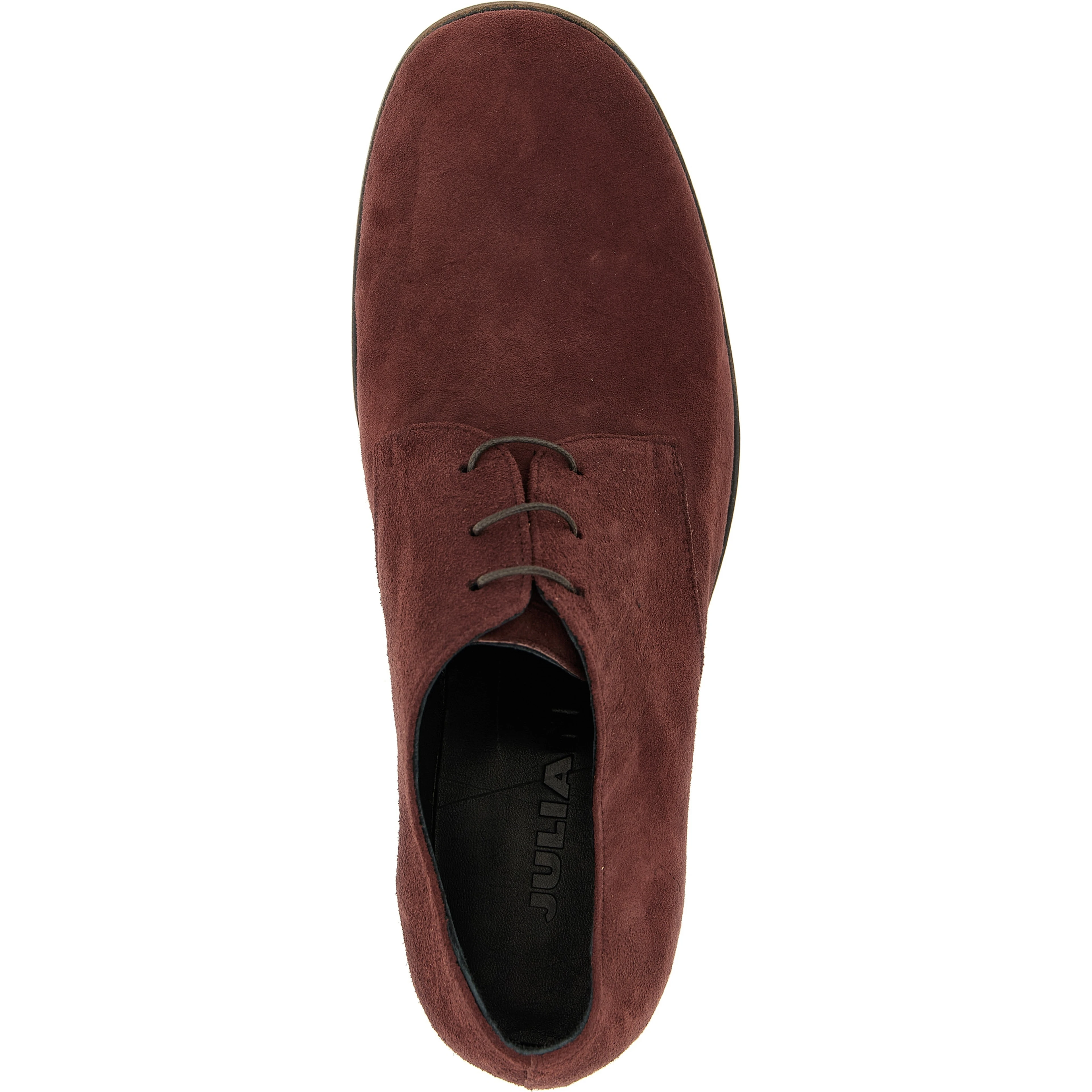 Bordeaux Suede Leather Oxfords And Derbies
