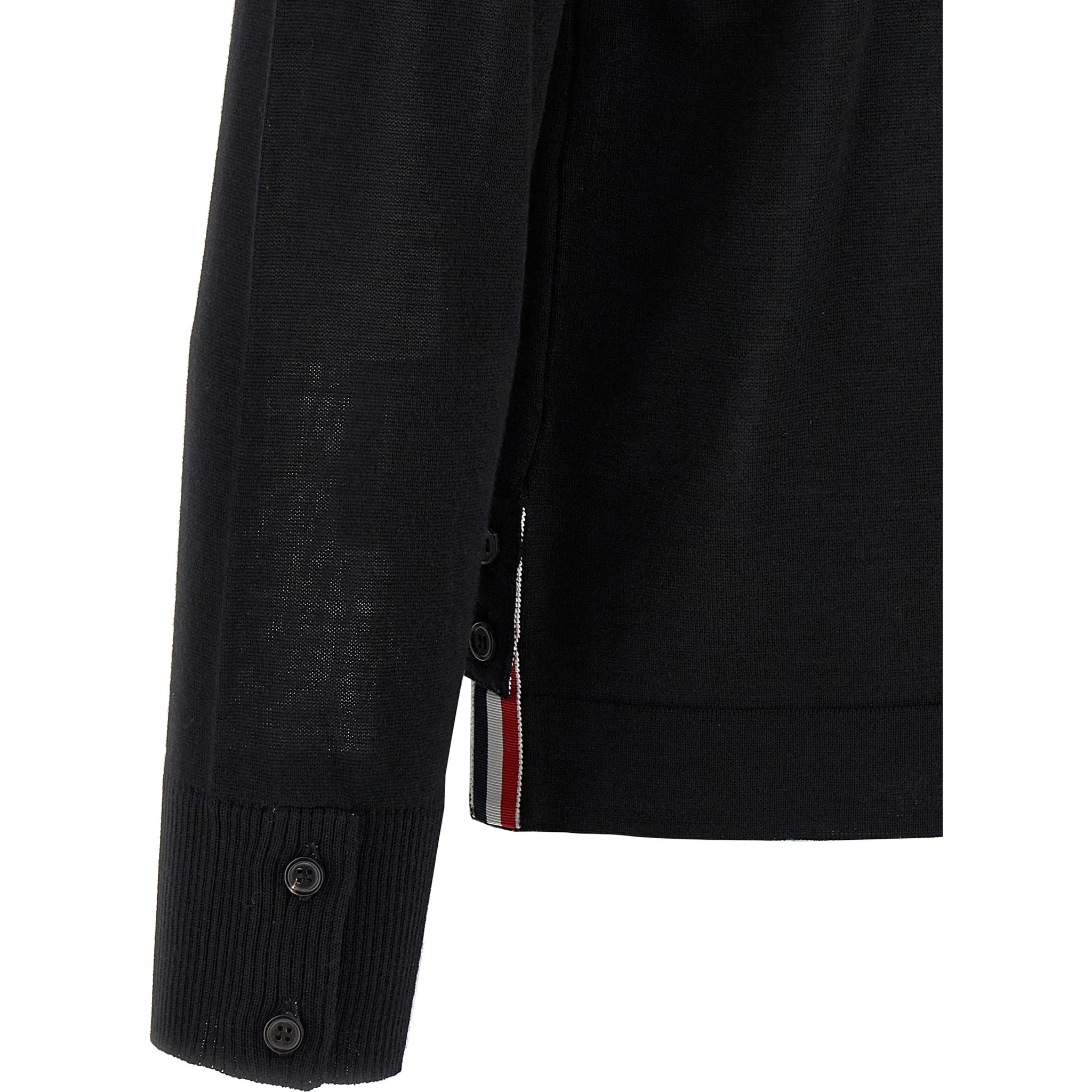 Black Virgin Wool Cardigan