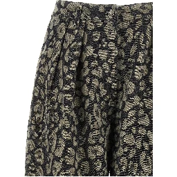 Multicolor Cotton Casual Pants
