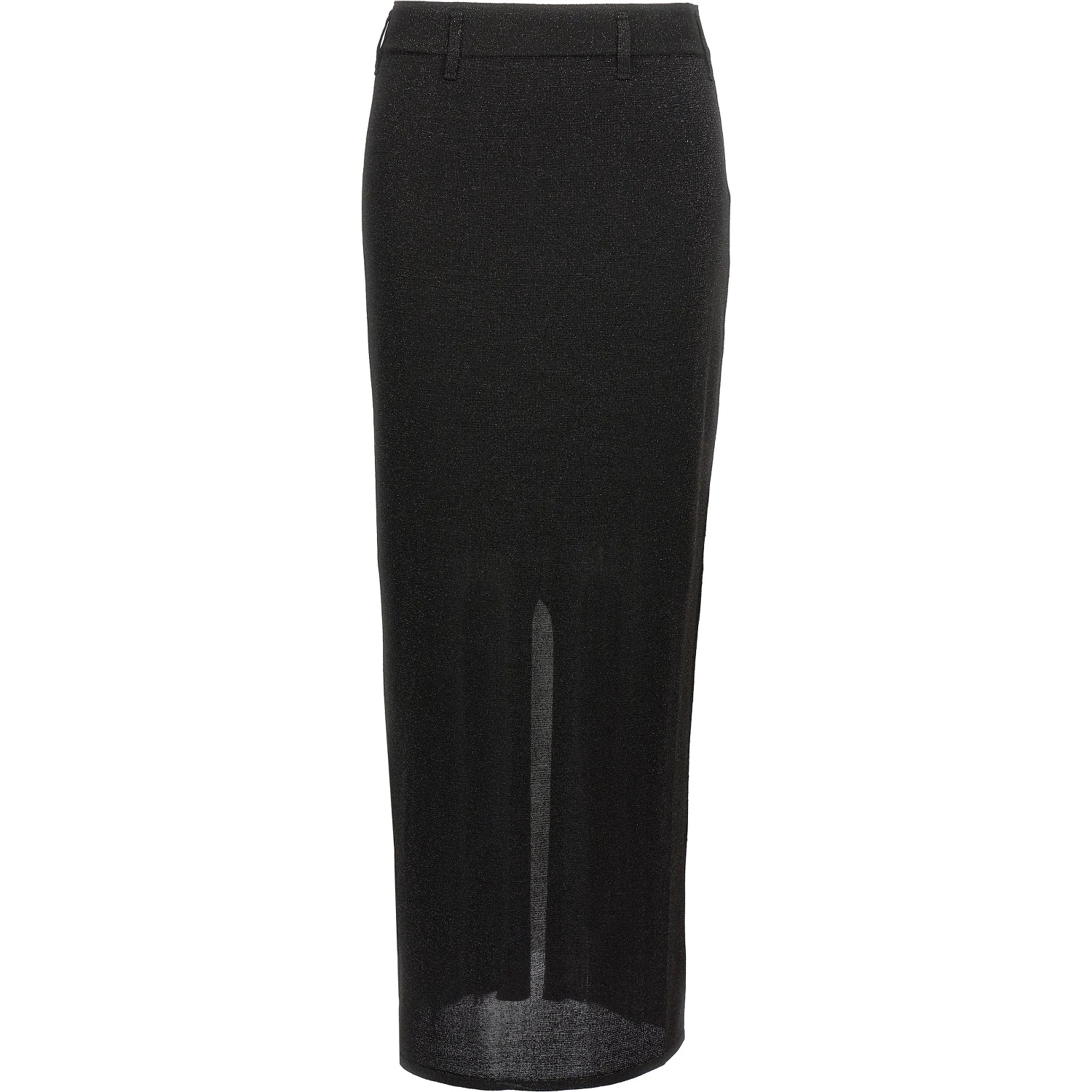 Black Polyester Mini Skirt