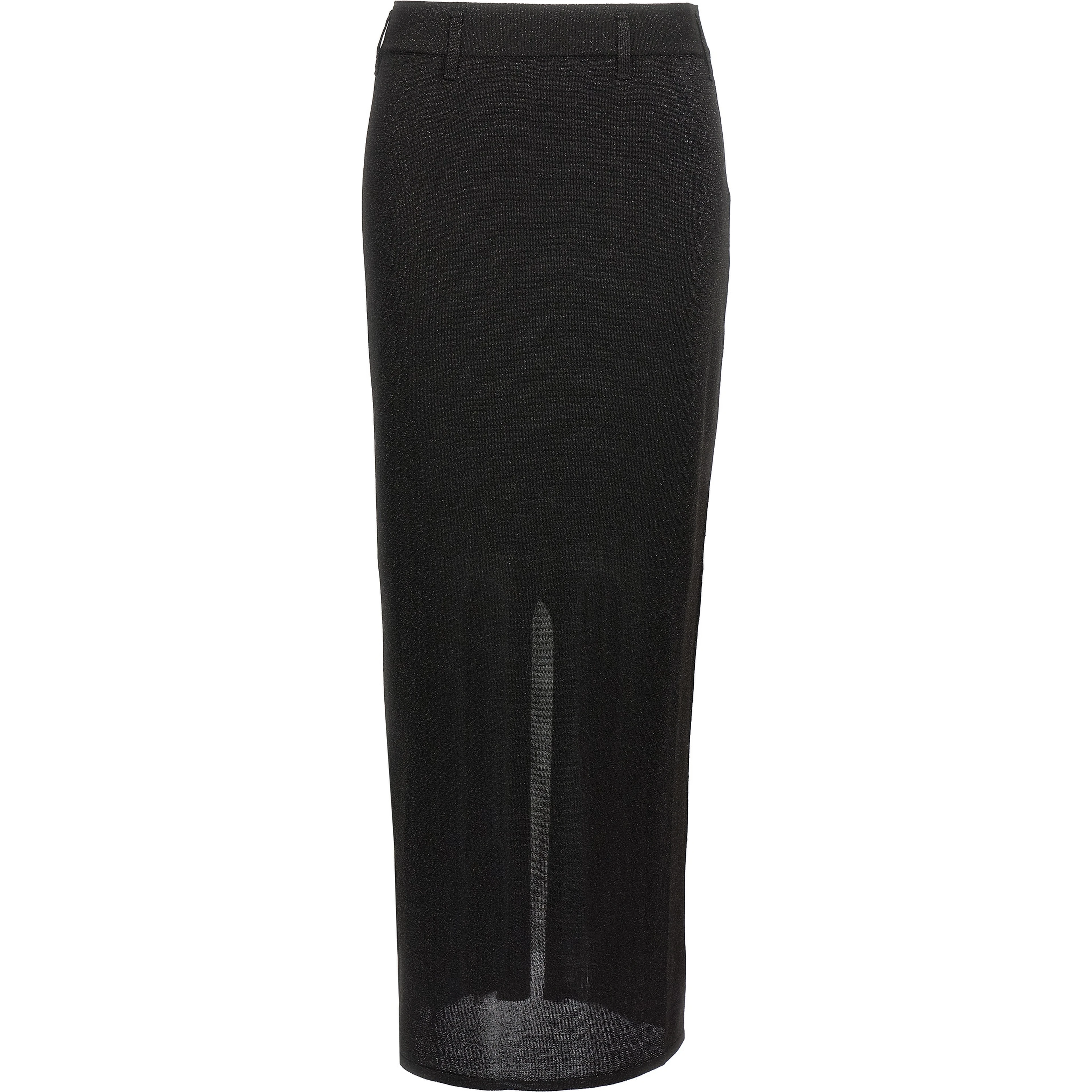 Black Polyester Mini Skirt