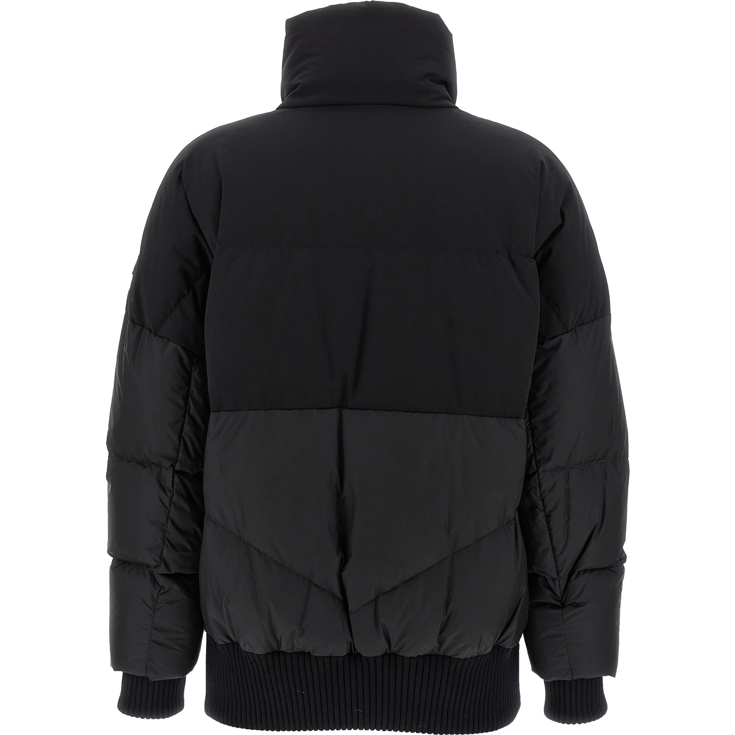 Black Nylon Bomber